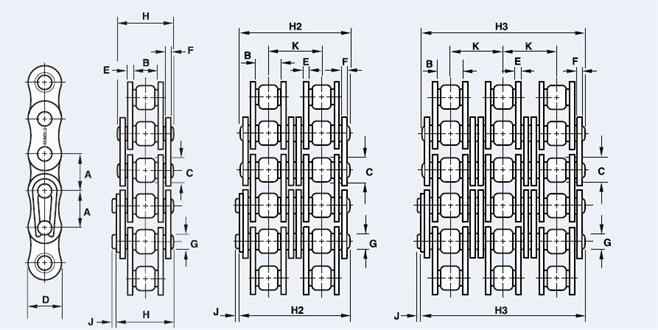 Roller Chain Size Chart